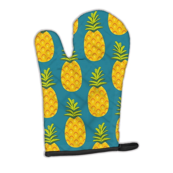 Carolines Treasures BB5145OVMT Pineapples on Teal Oven Mitt Large multicolor