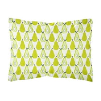 Carolines Treasures BB5147PW1216 Pears on White Canvas Fabric Decorative Pillow, 12H x16W, multicolor