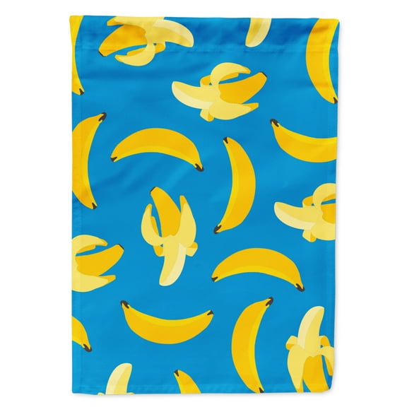 Carolines Treasures BB5149GF Bananas on Blue Flag Garden Size Small multicolor