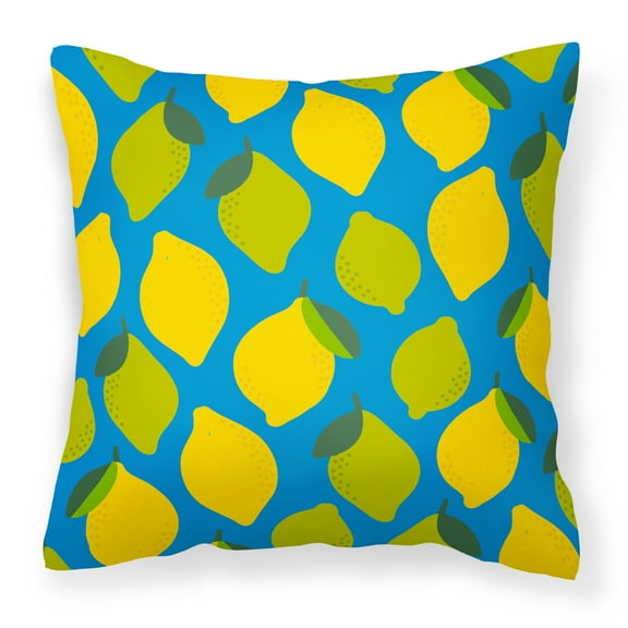 Carolines Treasures BB5150PW1818 Lemons and Limes Fabric Decorative Pillow  18H x18W multicolor