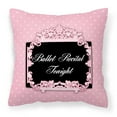 thumbnail image 1 of Carolines Treasures BB5152PW1818 Ballerina Ballet Recital Tonight Fabric Decorative Pillow  18H x18W multicolor, 1 of 2
