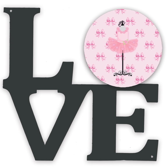 Ballerina Recital Attire Metal Wall Artwork LOVE