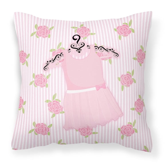 Carolines Treasures BB5158PW1414 Ballerina Ballet Attire Fabric Decorative Pillow 14Hx14W multicolor