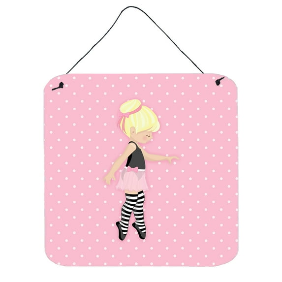Carolines Treasures BB5162DS66 Ballerina Blonde Releve Wall or Door Hanging Prints 6x6 multicolor