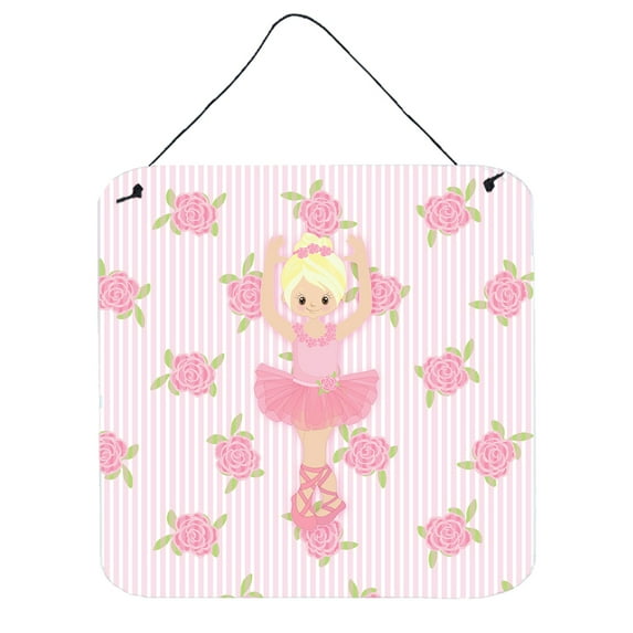 Carolines Treasures BB5164DS66 Ballerina Blonde Front Pose Wall or Door Hanging Prints 6x6 multicolor