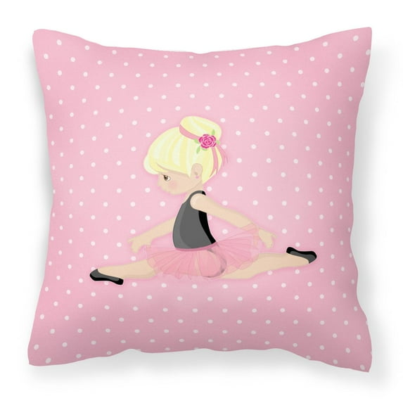 Carolines Treasures BB5166PW1818 Ballerina Blonde Jete Fabric Decorative Pillow 18H x18W multicolor