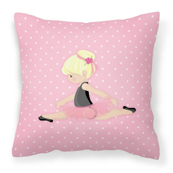 Carolines Treasures BB5166PW1818 Ballerina Blonde Jete Fabric Decorative Pillow 18H x18W multicolor
