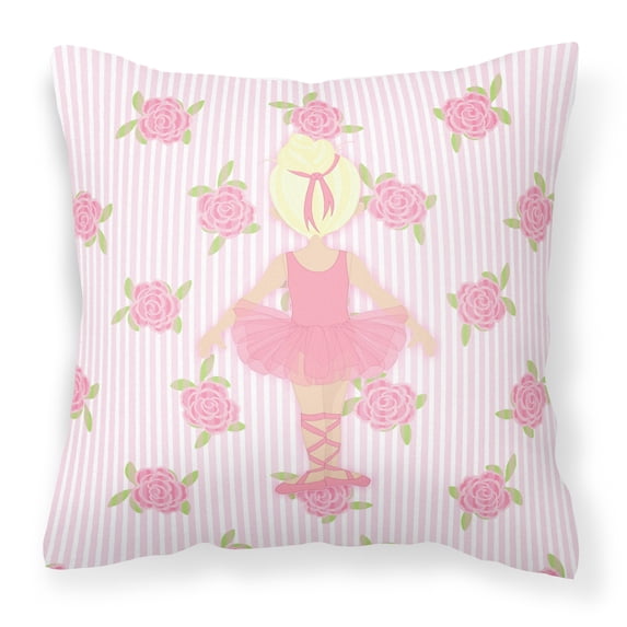 Ballerina Blonde Back Pose Fabric Decorative Pillow