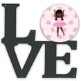 thumbnail image 1 of Carolines Treasures BB5180WALV Ballerina African American Long Hair Metal Wall Artwork LOVE 12X12 multicolor, 1 of 2