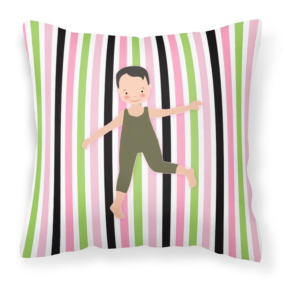 Carolines Treasures BB5182PW1818 Boy Dancer Bikatard Fabric Decorative Pillow 18H x18W multicolor