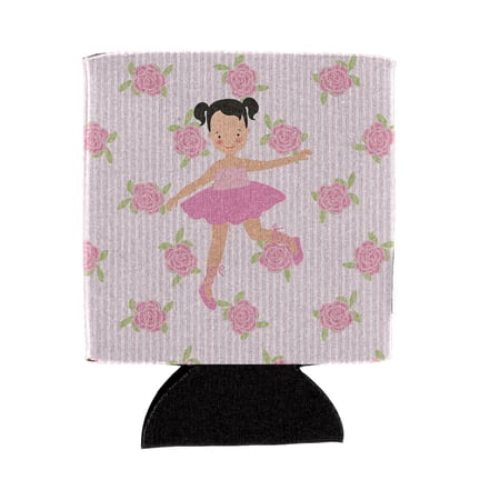 Carolines Treasures BB5187CC Ballerina Black Hair Ponytails Can or Bottle Hugger Can Hugger multicolor