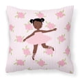 thumbnail image 1 of Carolines Treasures BB5192PW1414 Ballerina African American Ponytails Fabric Decorative Pillow  14Hx14W multicolor, 1 of 4