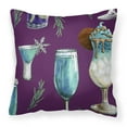 thumbnail image 1 of Carolines Treasures BB5204PW1414 Drinks and Cocktails Purple Fabric Decorative Pillow  14Hx14W multicolor, 1 of 4