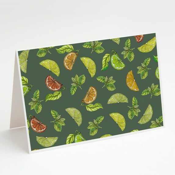 Carolines Treasures BB5207GCA7P Lemons Limes and Oranges Greeting Cards and Envelopes Pack of 8 7 x 5 multicolor