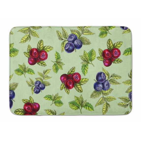 Carolines Treasures BB5208RUG Berries in Green Machine Washable Memory Foam Mat 19 X 27" multicolor