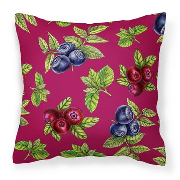 Carolines Treasures BB5209PW1414 Berries Fabric Decorative Pillow  14Hx14W multicolor