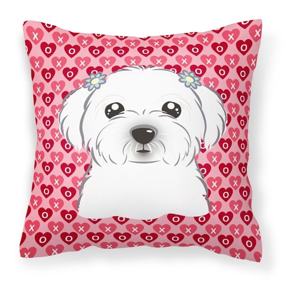 Carolines Treasures BB5278PW1414 Maltese Fabric Decorative Pillow, 14Hx14W, multicolor