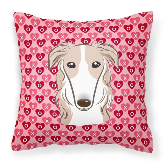 Carolines Treasures BB5298PW1818 Borzoi Fabric Decorative Pillow 18HX18W multicolor