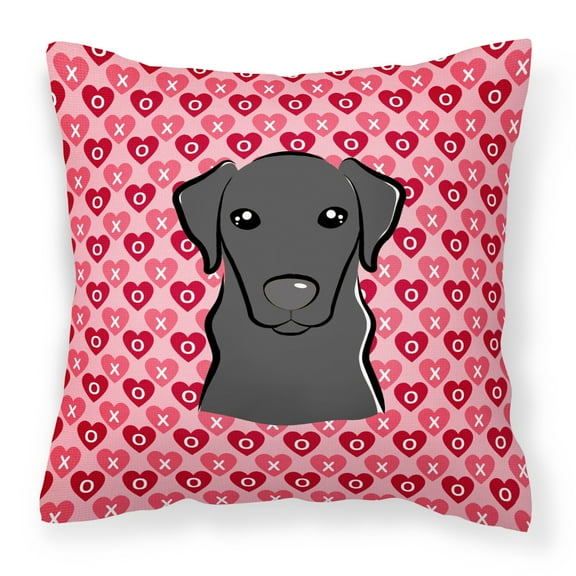Carolines Treasures BB5305PW1414 Black Labrador Fabric Decorative Pillow, 14Hx14W, multicolor