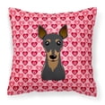 thumbnail image 1 of Carolines Treasures BB5310PW1818 Min Pin Fabric Decorative Pillow 18HX18W multicolor, 1 of 2