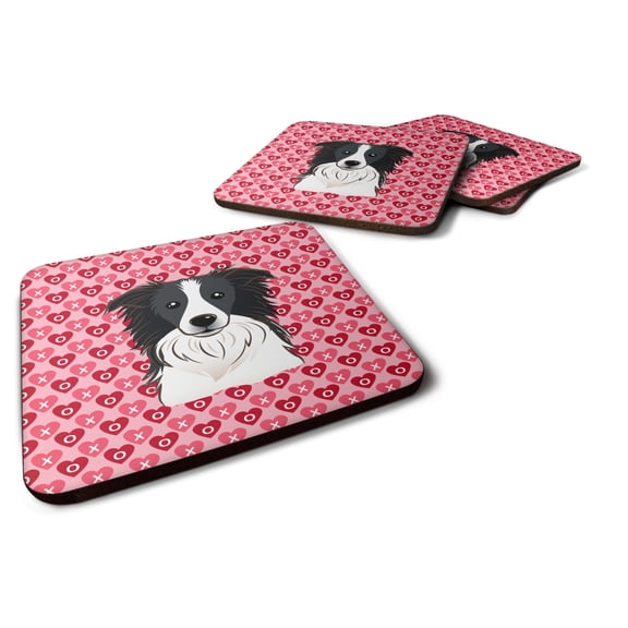 Carolines Treasures BB5311FC Border Collie Foam Coaster Set of 4 3 1/2 x 3 1/2 multicolor
