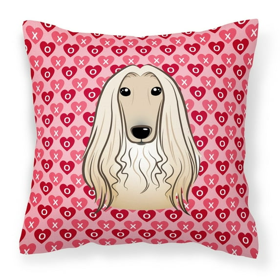 Carolines Treasures BB5314PW1414 Afghan Hound Fabric Decorative Pillow, 14Hx14W, multicolor