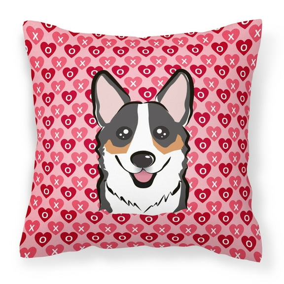 Carolines Treasures BB5325PW1414 Tricolor Corgi Fabric Decorative Pillow, 14Hx14W, multicolor