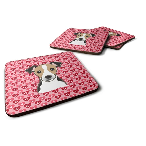 Carolines Treasures BB5331FC Jack Russell Terrier Foam Coaster Set of 4 3 1/2 x 3 1/2 multicolor