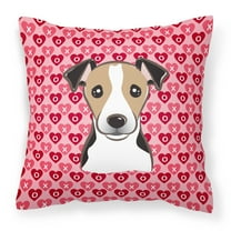 Carolines Treasures BB5331PW1818 Jack Russell Terrier Fabric Decorative Pillow 18HX18W multicolor
