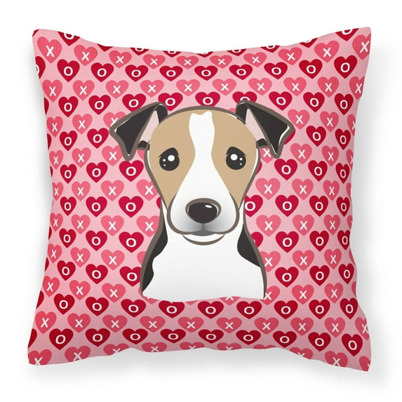 Carolines Treasures BB5331PW1818 Jack Russell Terrier Fabric Decorative Pillow 18HX18W multicolor