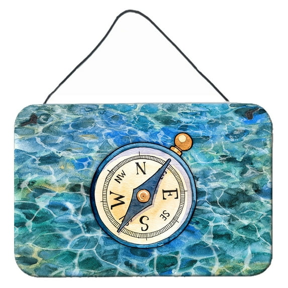 Carolines Treasures BB5347DS812 Compass Wall or Door Hanging Prints 8x12 multicolor