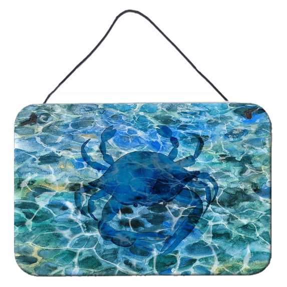 Carolines Treasures BB5369DS812 Blue Crab Under Water Wall or Door Hanging Prints 8x12 multicolor