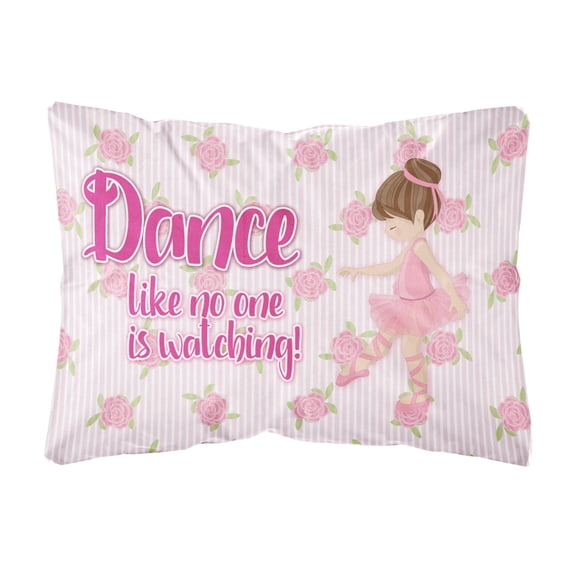 Carolines Treasures BB5390PW1216 Ballet Dance Brunette Canvas Fabric Decorative Pillow, 12H x16W, multicolor
