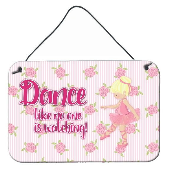 Carolines Treasures BB5391DS812 Ballet Dance Blonde Wall or Door Hanging Prints 8x12 multicolor
