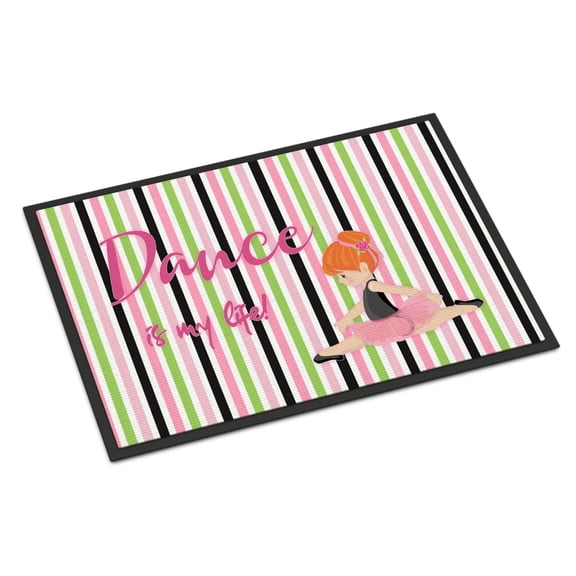 Carolines Treasures BB5394JMAT Ballet Dance is my Life Red Door Mat Indoor Rug or Outdoor Welcome Mat 24x36 Doormat