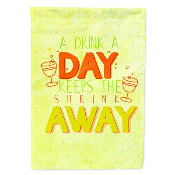 Carolines Treasures BB5422GF A Drink a Day Flag Garden Size Small multicolor