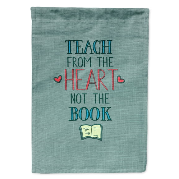 Carolines Treasures BB5476GF Teach from the Heart Teacher Flag Garden Size Small multicolor