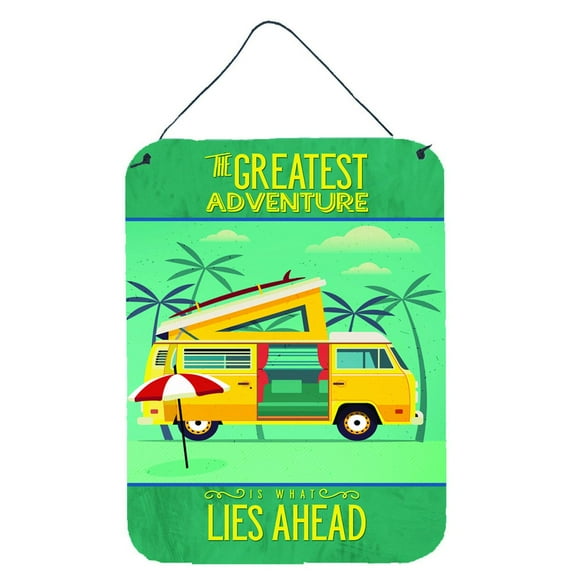 Carolines Treasures BB5477DS1216 Greatest Adventure Camper Van Wall or Door Hanging Prints 12WX16H multicolor