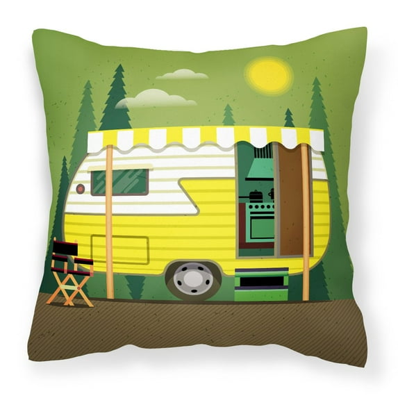 Carolines Treasures BB5478PW1818 Greatest Adventure Retro Camper Fabric Decorative Pillow 18H x18W multicolor