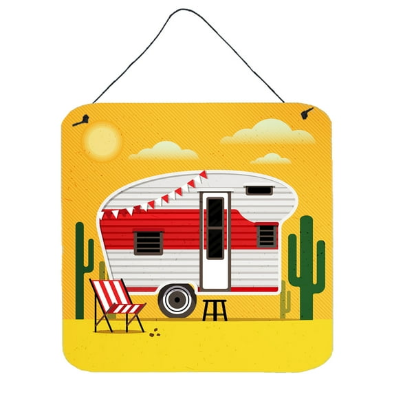 Carolines Treasures BB5479DS66 Greatest Adventure Retro Camper Desert Wall or Door Hanging Prints 6HX6W multicolor