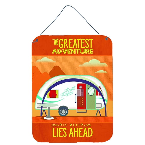 Caroline's Treasures Greatest Adventure New Camper Metal Print, 16 H x 12 W, Multicolor