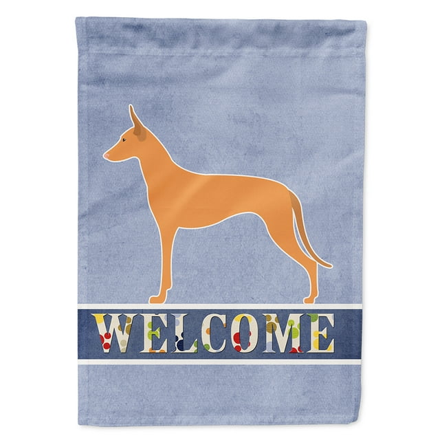 Carolines Treasures BB5492CHF Pharaoh Hound Welcome Flag Canvas House Size , Large, multicolor