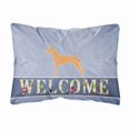 thumbnail image 1 of Carolines Treasures BB5492PW1216 Pharaoh Hound Welcome Canvas Fabric Decorative Pillow, 12H x16W, multicolor, 1 of 3