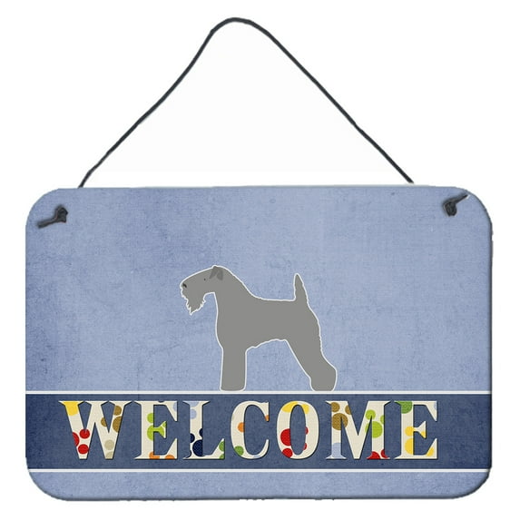 Carolines Treasures BB5496DS812 Kerry Blue Terrier Welcome Wall or Door Hanging Prints