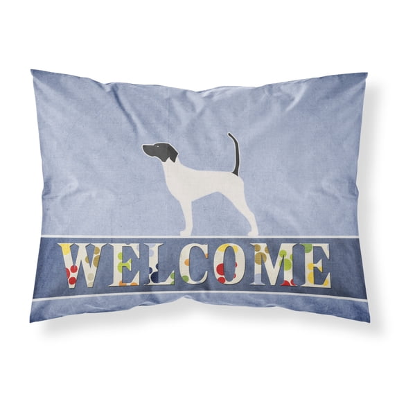 Carolines Treasures BB5499PILLOWCASE English Pointer Welcome Fabric Standard Pillowcase Standard multicolor