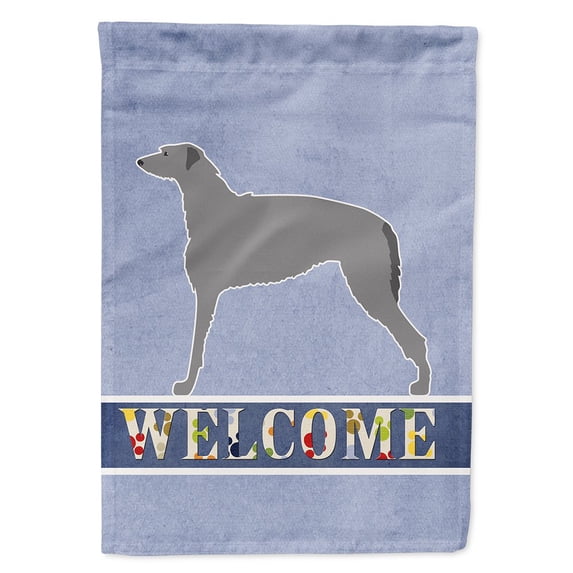 Scottish Deerhound Welcome Flag Canvas House Size