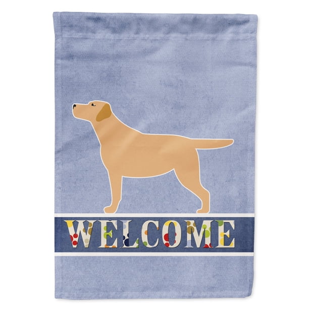 Caroline's Treasures Bandiera Da Giardino Con Labrador Retriever Nero, 28x38 Cm, Doppia Faccia, Benvenuto
