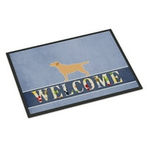 Carolines Treasures BB5501JMAT Yellow Labrador Retriever Welcome Door Mat Indoor Rug or Outdoor Welcome Mat 24x36