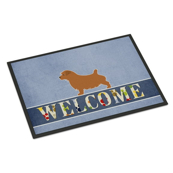 Carolines Treasures BB5513MAT Norfolk Terrier Welcome Door Mat Indoor Rug or Outdoor Welcome Mat 18x27 Doormat  18H X