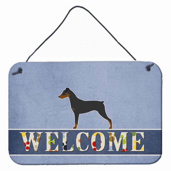 Carolines Treasures BB5517DS812 German Pinscher Welcome Wall or Door Hanging Prints